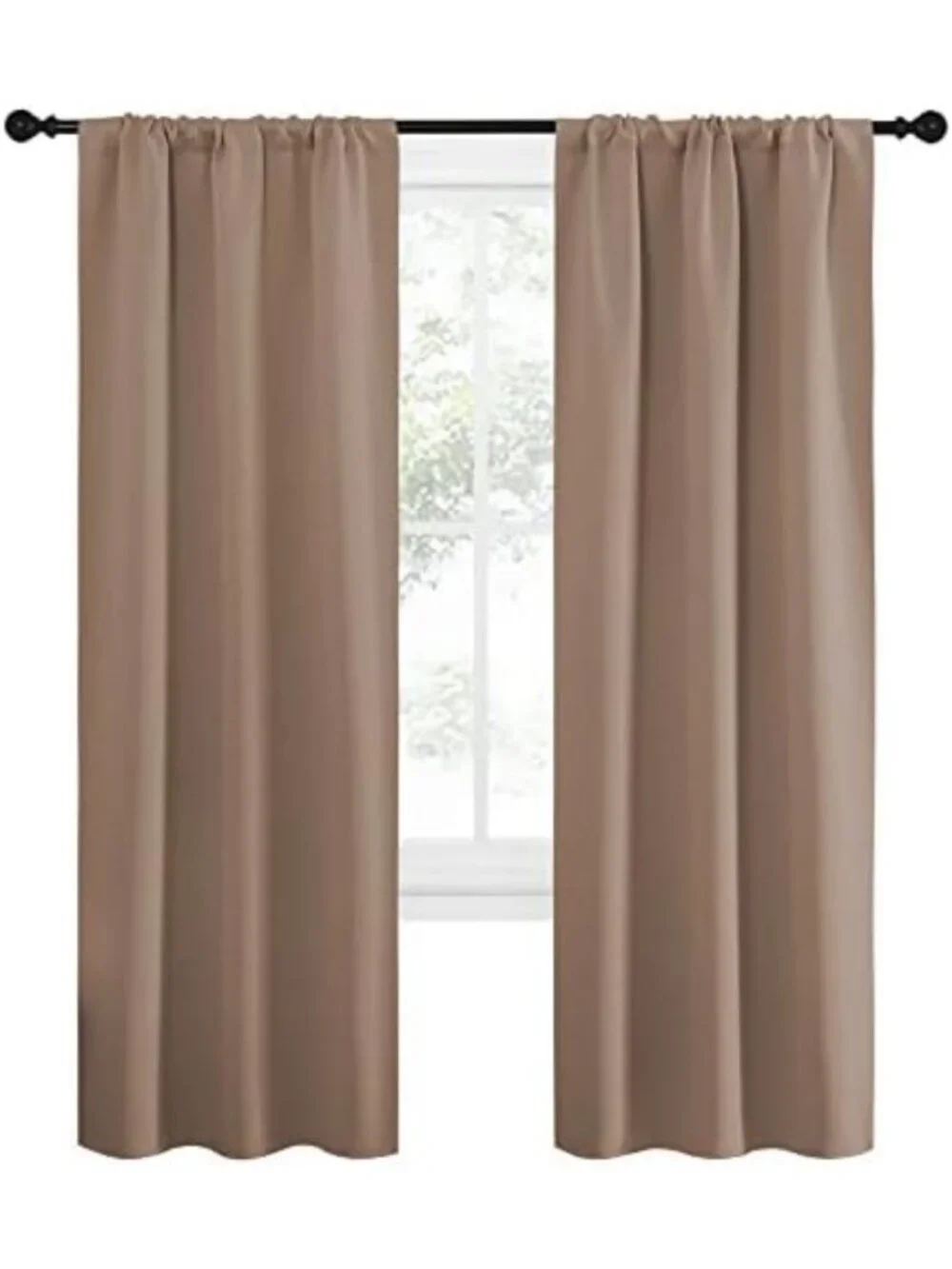 Thermal Insulated Blackout Curtains for Kitchen & Bedroom - Set of 2, 34